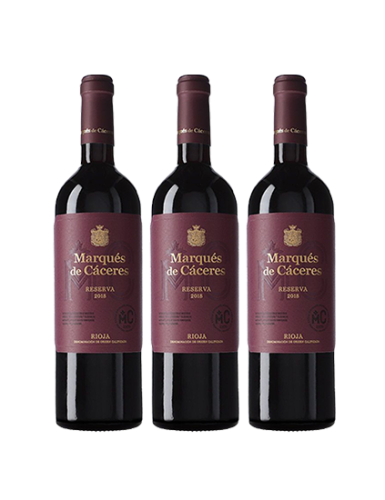 Marqués de Cáceres Reserva 2018 (3 botellas)