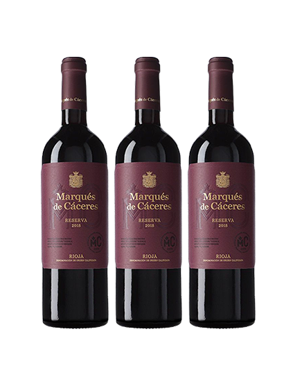 Pack Marqués de Cáceres Reserva 2018 (3 botellas)