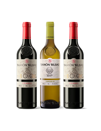 Pack 2 botellas de Ramón Bilbao Crianza y 1 de Verdejo